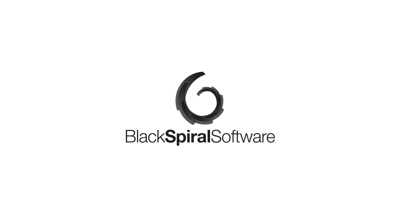Black Spiral Software logo design — Logo Design
