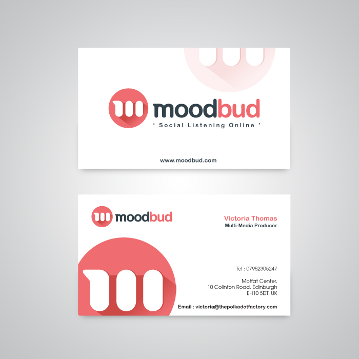 Moodbud logo design — Stationery