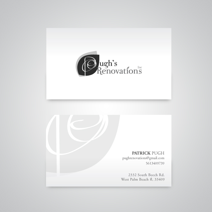 Pugh's Renovations logo design — Stationery